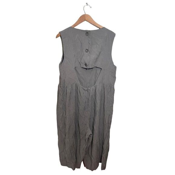 Asos Cut Out Back Jumpsuit Womens US‎ 14 Wide Leg Sleeveless Green - Picture 2 of 4